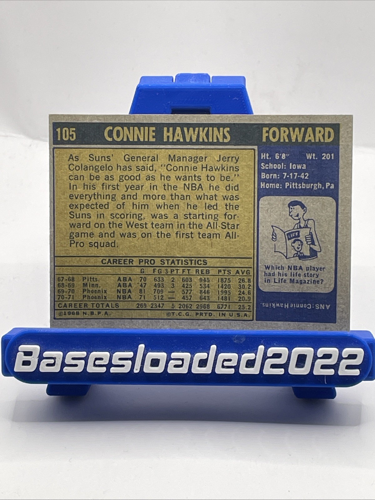 1971-72 Topps Connie Hawkins X2 #105,Jerry Sloan #87,Larry Brown #152, Unseld 96