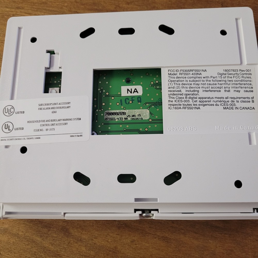 DSC RF5501-433 Fixed Message Keypad PowerSeries with Wireless Receiver NEW