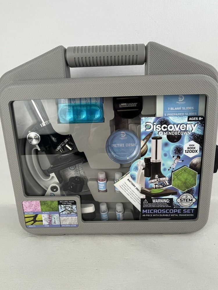 Discovery  #Mindblown Microscope Set 48-Piece with Durable Metal Framework