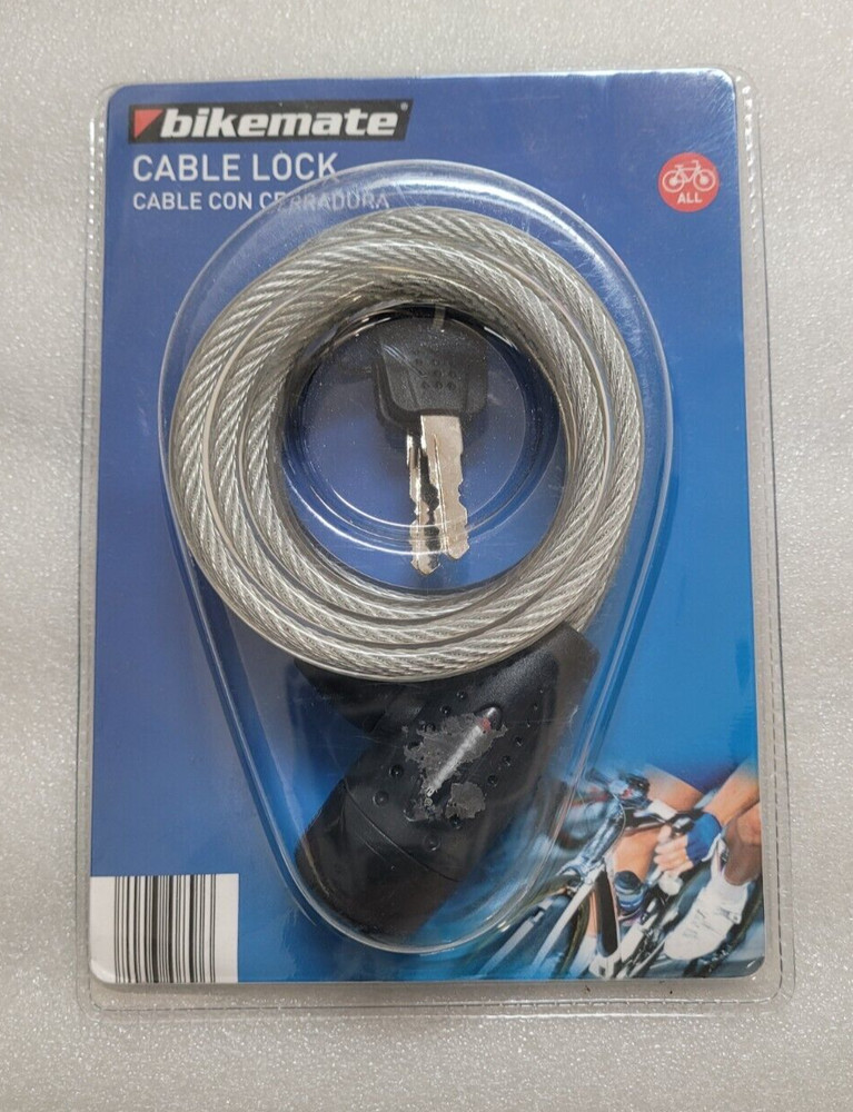 BIKEMATE - Cable Lock with 2 Keys. NEW