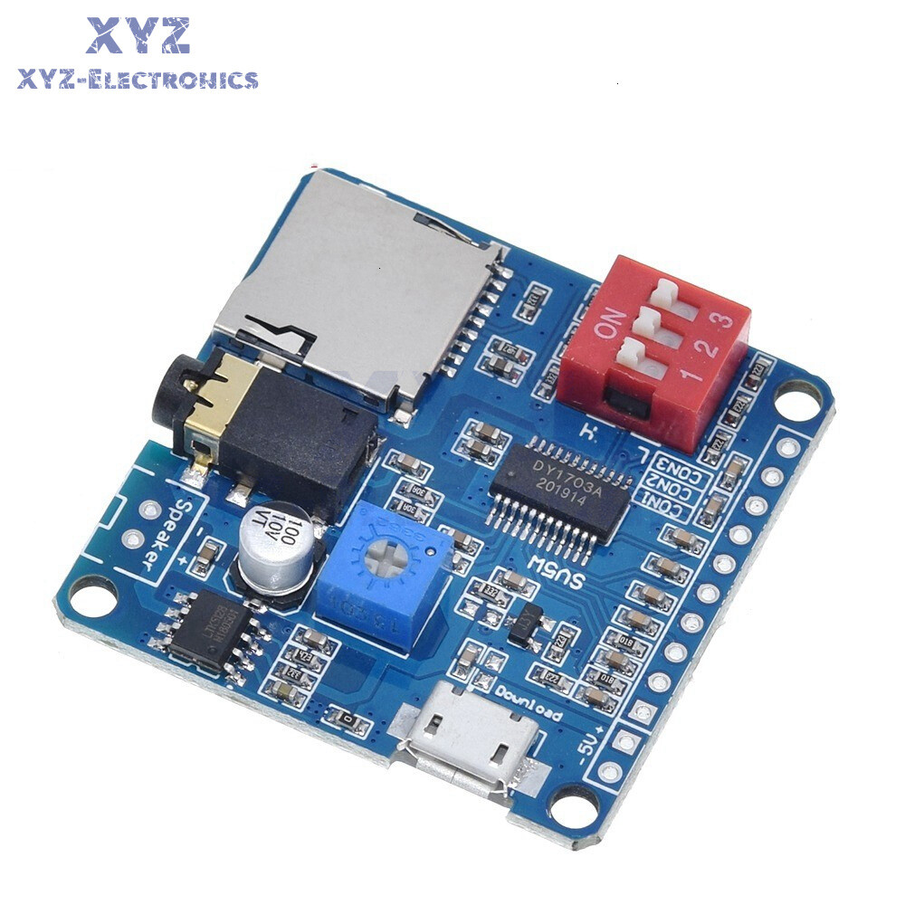 MP3 Player Voice Playback Module I/O Trigger UART Control SD/TF Card