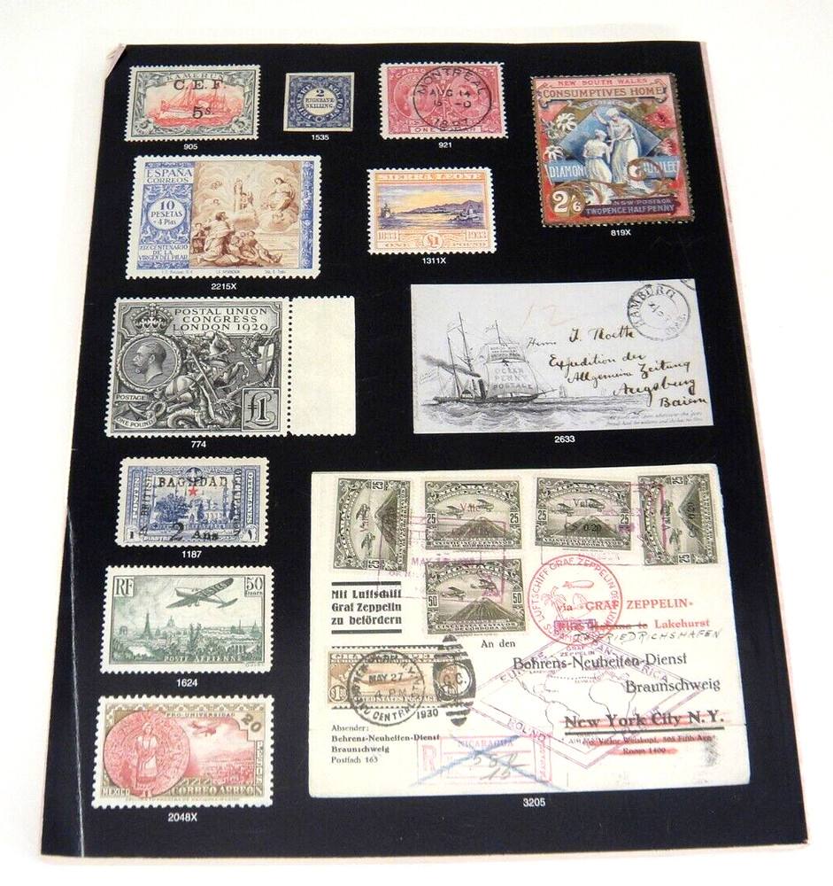 Regency Superior Stamp Auction Catalog 2000 Danzig Zeppelin Covers CIA Invert