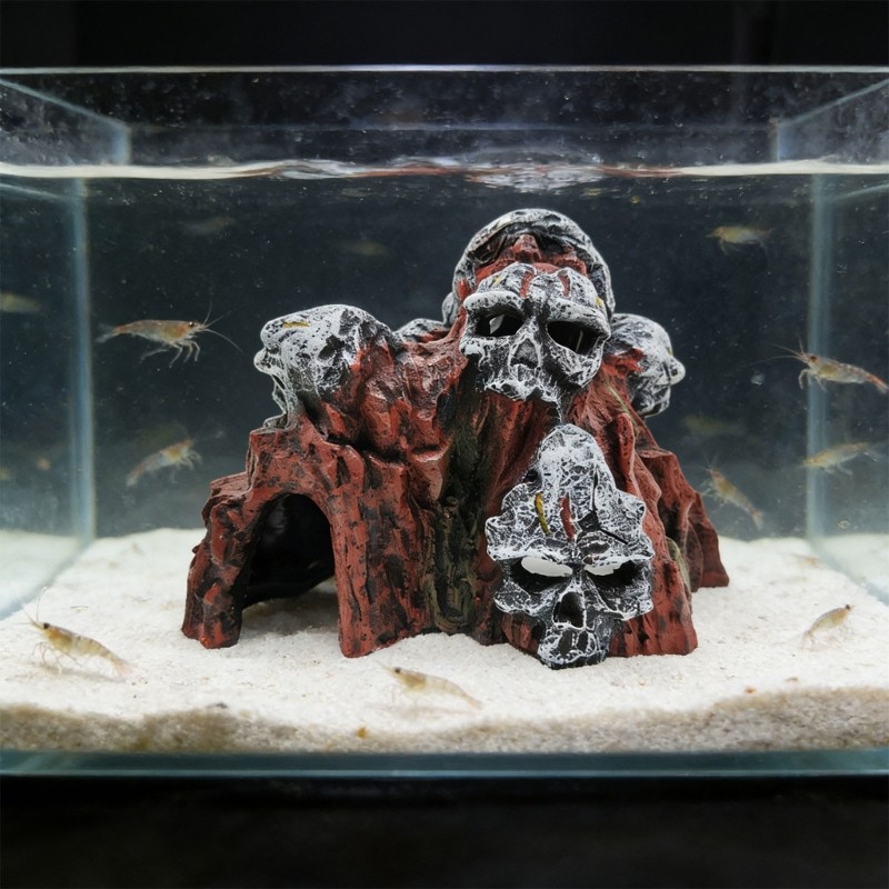 Creative Gothicism Skull Cave Fish Tanks Accessory Aquariums Aesthetic