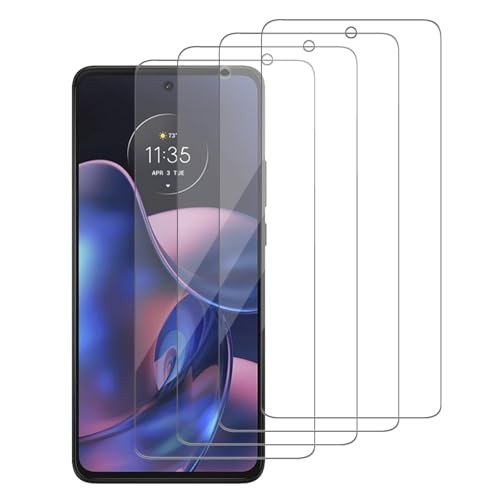4 Pack Glass Screen Protector Compatible for Motorola Edge (2022) / XT2205