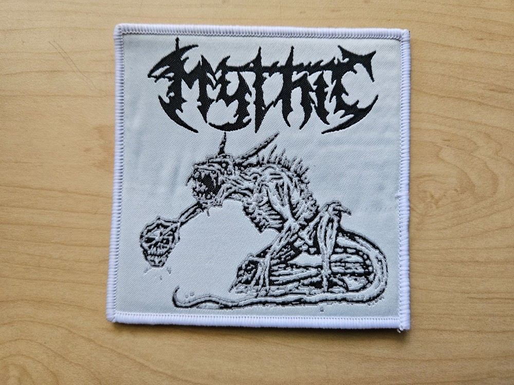 MYTHIC, SEW ON WHITE BORDER WOVEN PATCH