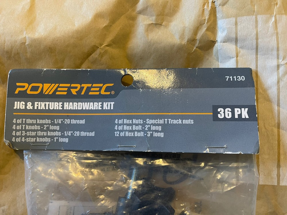 POWERTEC 36pcs Jig & Fixture Hardware Kit (71130)