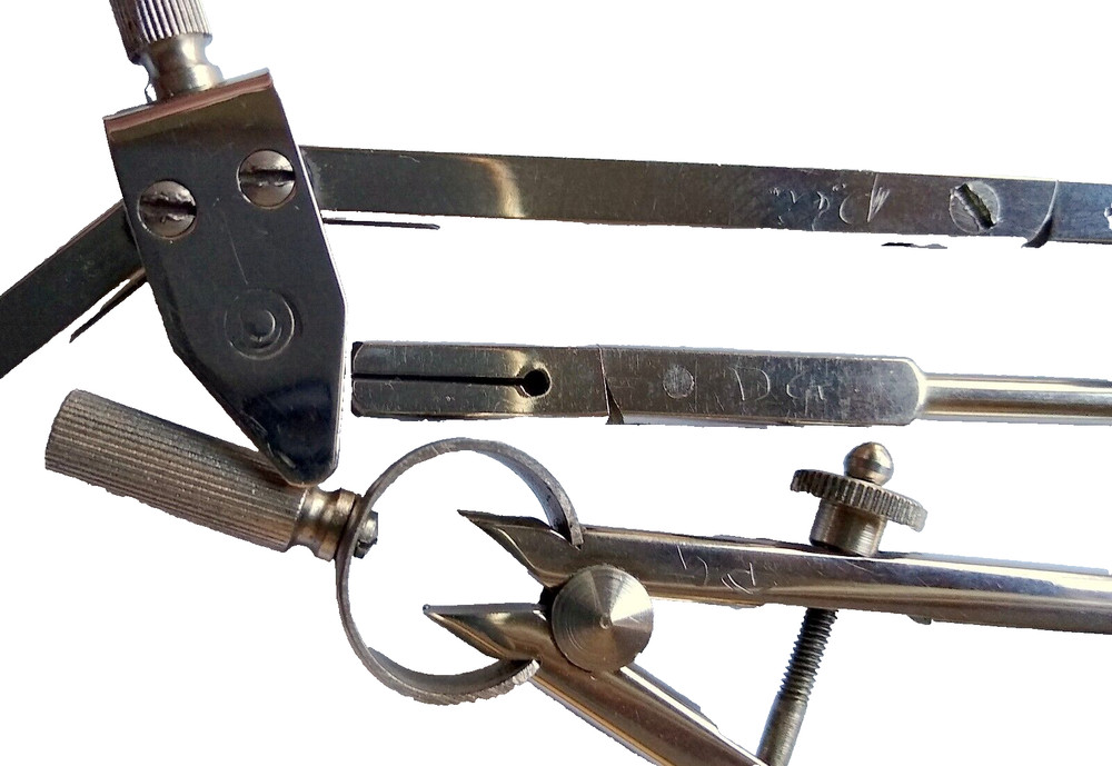 Vintage / Antique Technical Drawing / Draughtsman / Engineering / Compass Set