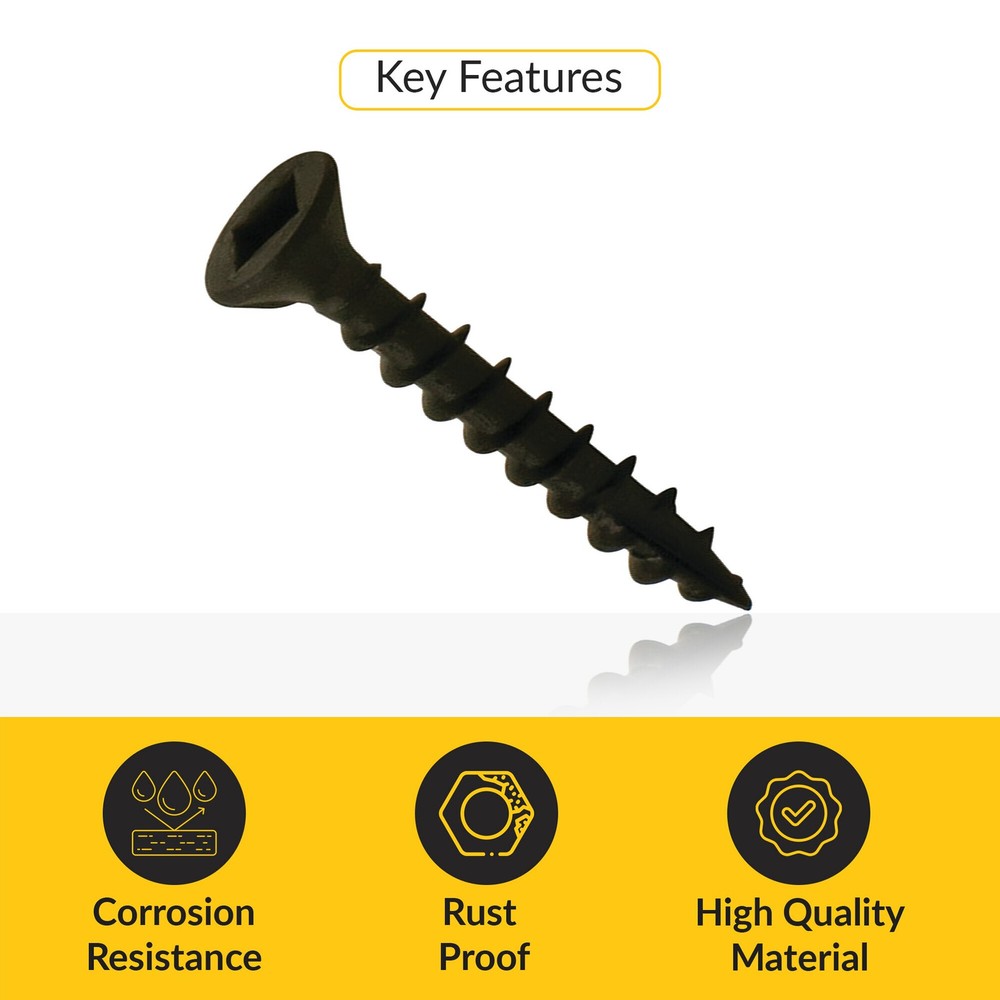 Zip R Screw, Flat Countersunk Head with Square Drive Pack of 1000