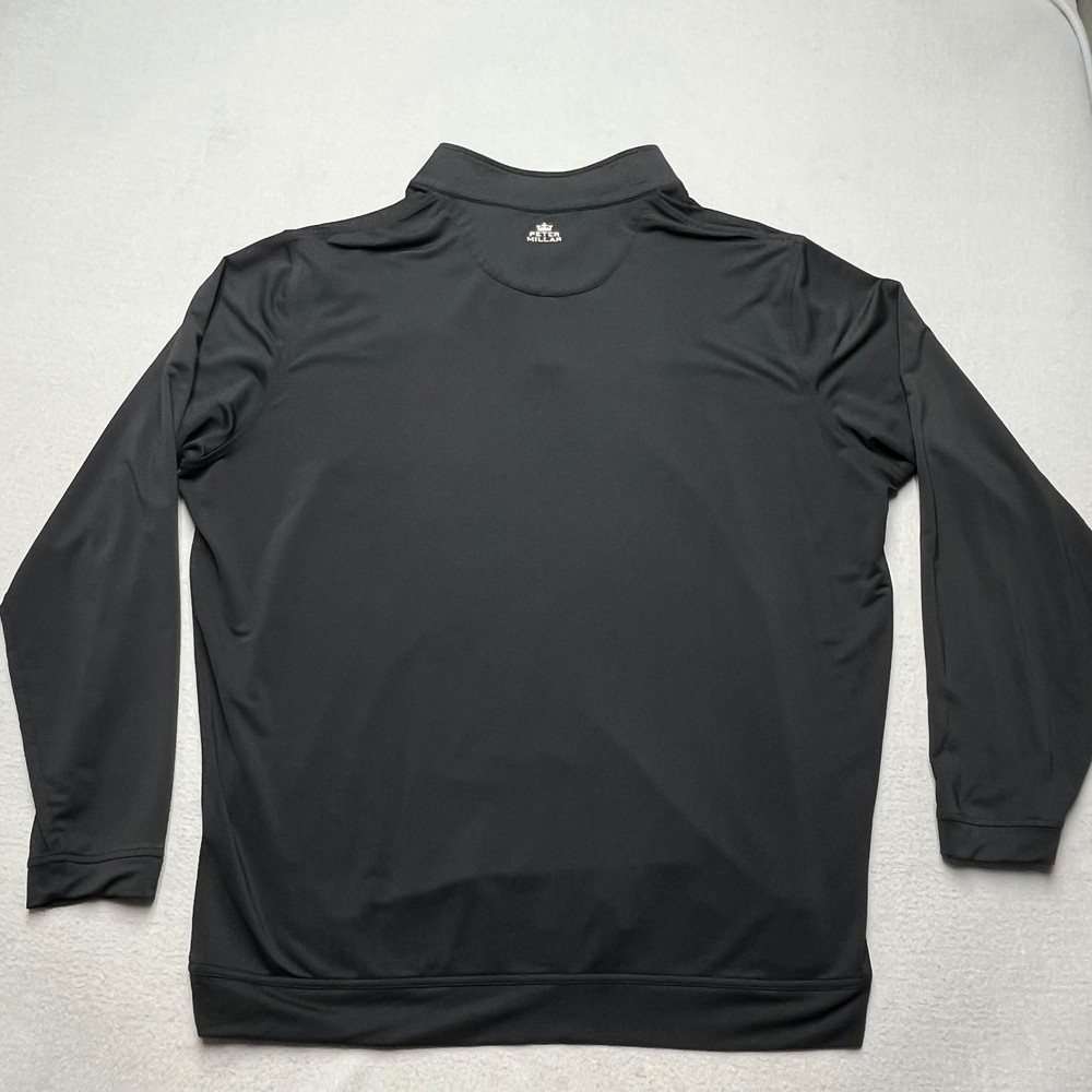 Peter Millar Perth 1/4 Zip Wicking Pullover Black Gray Performance Stretch 3XL
