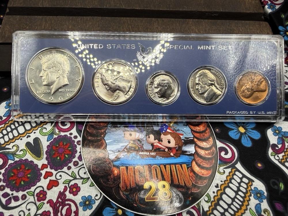 1966 US Mint SPECIAL MINT SET, 40% SILVER Half