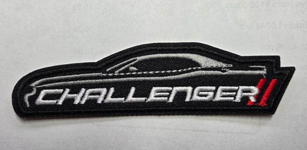 Dodge Challenger (iron on) embroidered patch