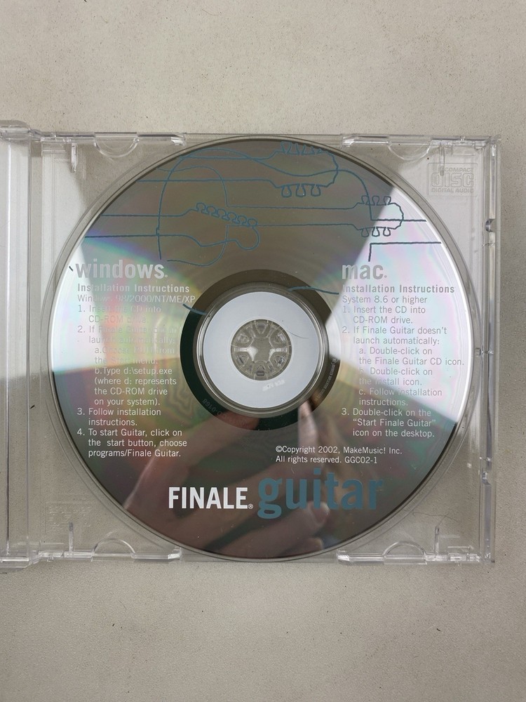 Make music Finale Guitar Notation Software CD-ROM Win/Mac TAB Comp Program
