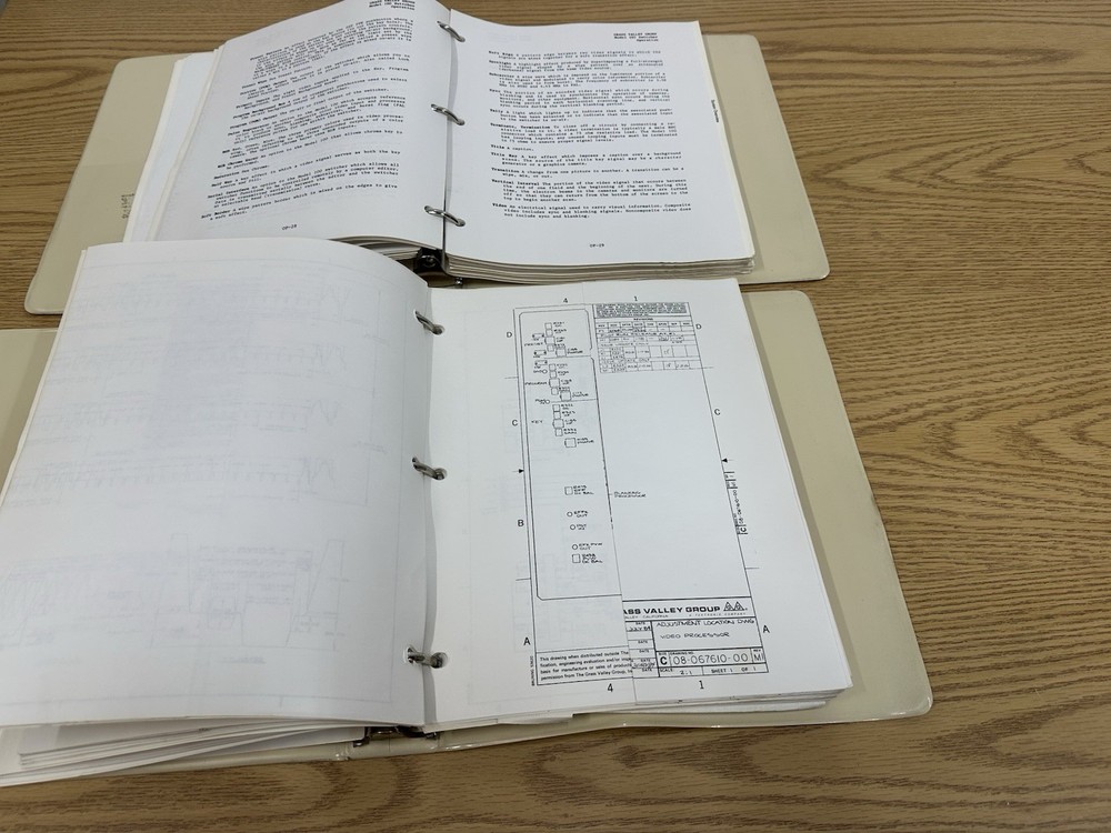 grass valley group model 100 video switcher Volume 1 & 2 System Manuals