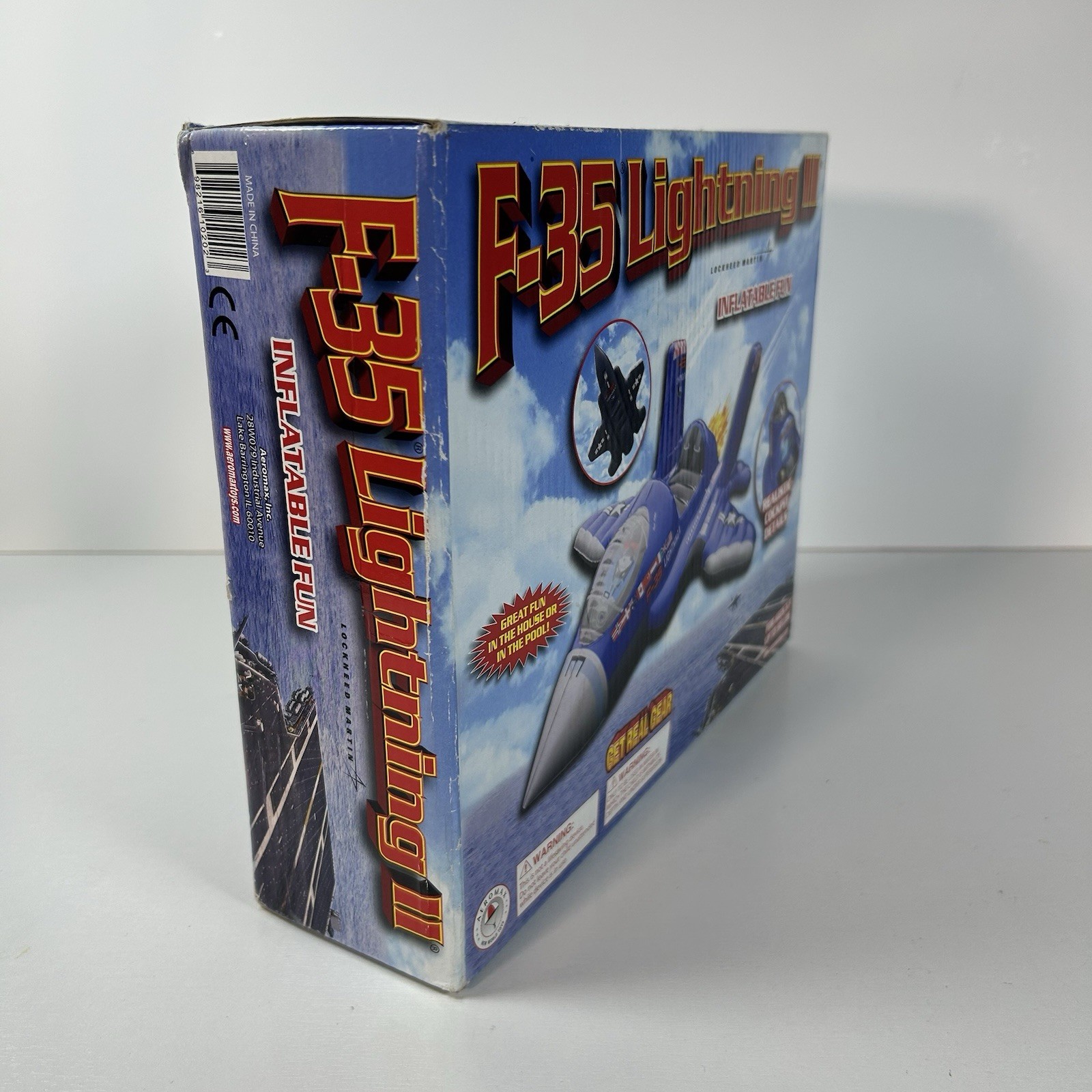 Inflatable Aeromax F-35 Lightning II Fighter Plane Pool Toy 5 Ft Sealed In Box