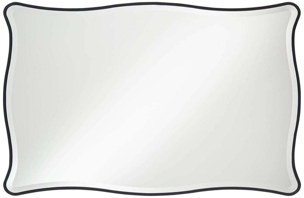 Hayes Matte Black 26" x 40" Rectangular Wall Mirror