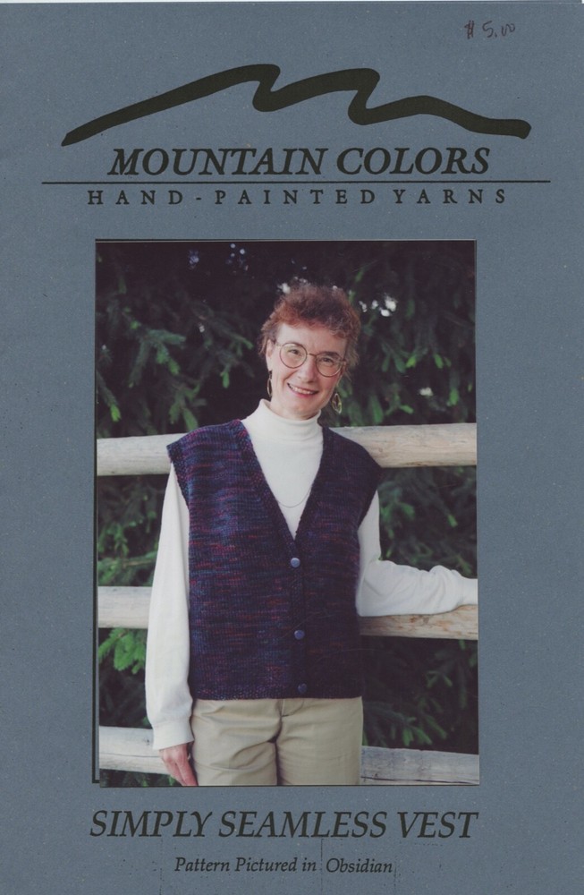 Mountain Colors Knitting Pattern Simply Seamless Vest -3 sizes - Pattern Only