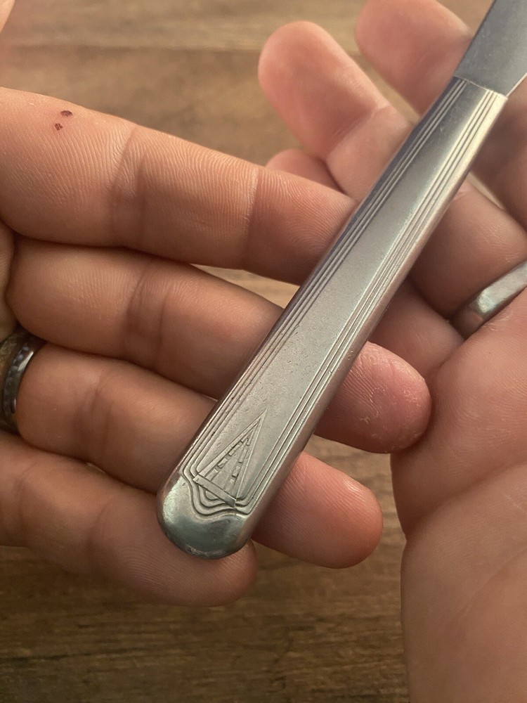 Art Deco Silverplate Dinner Knife Maker and Pattern Unknown