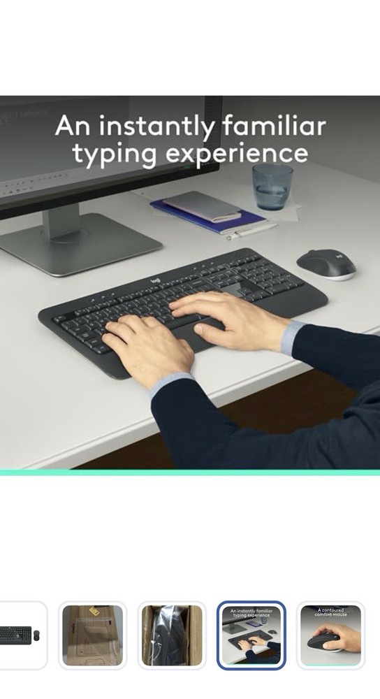 Logitech Advanced MK540 Wireless Keyboard and Mouse Combo