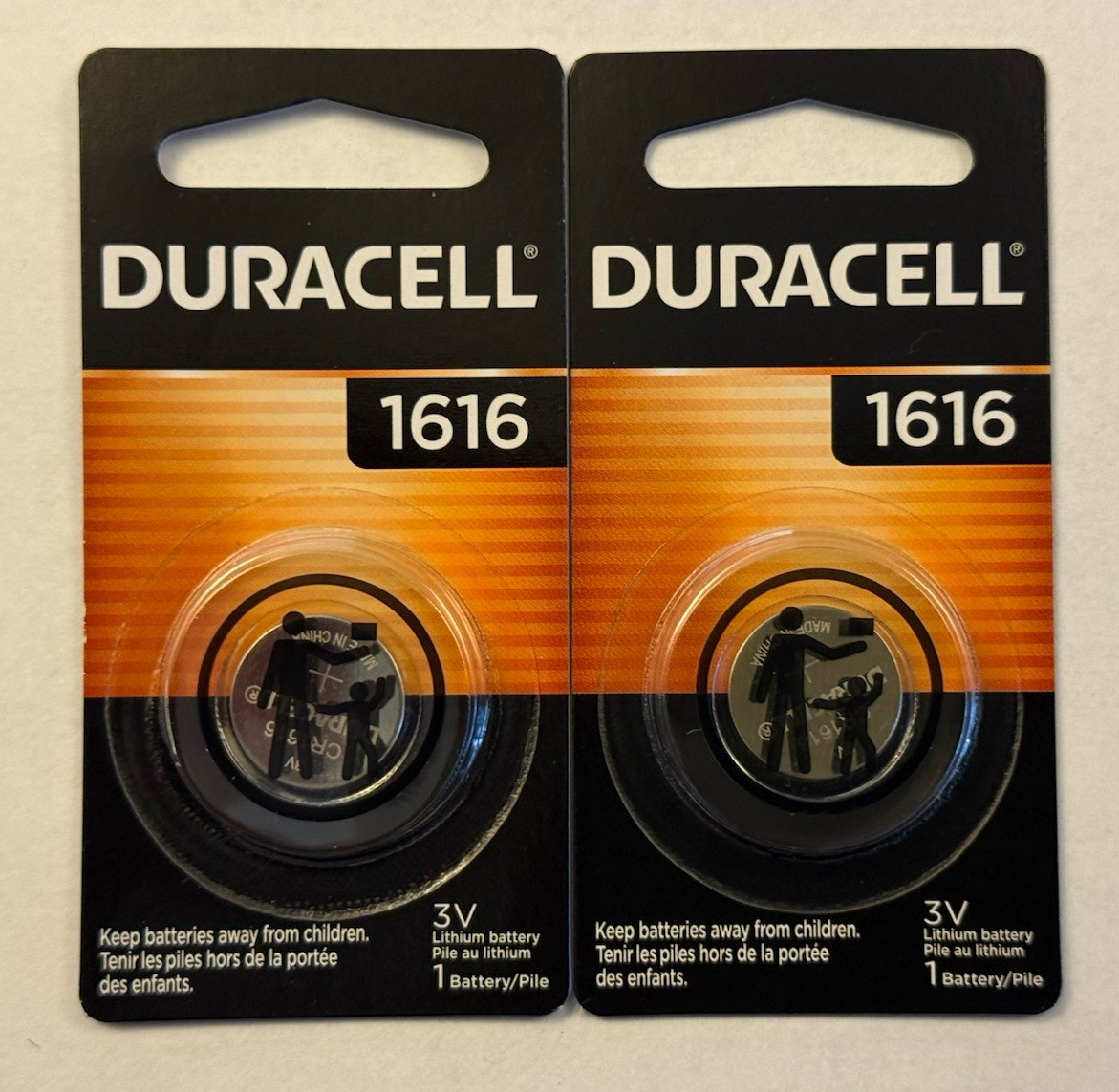 2 Pack CR1616 1616 DURACELL Lithium 3v Battery USA Free SHIP FRESH NOV 2034