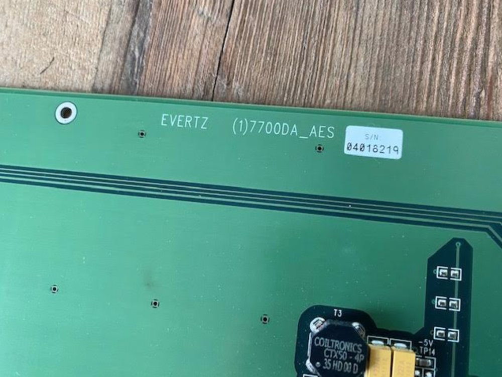 Evertz DA 7700DA-AESU w/ Backplane