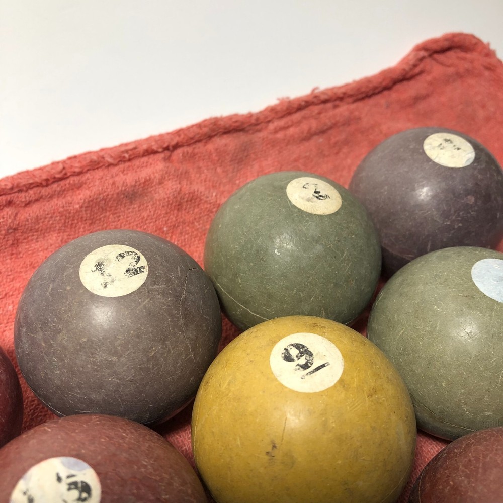 Early 1900’s Clay Pool Billiards Ball Set