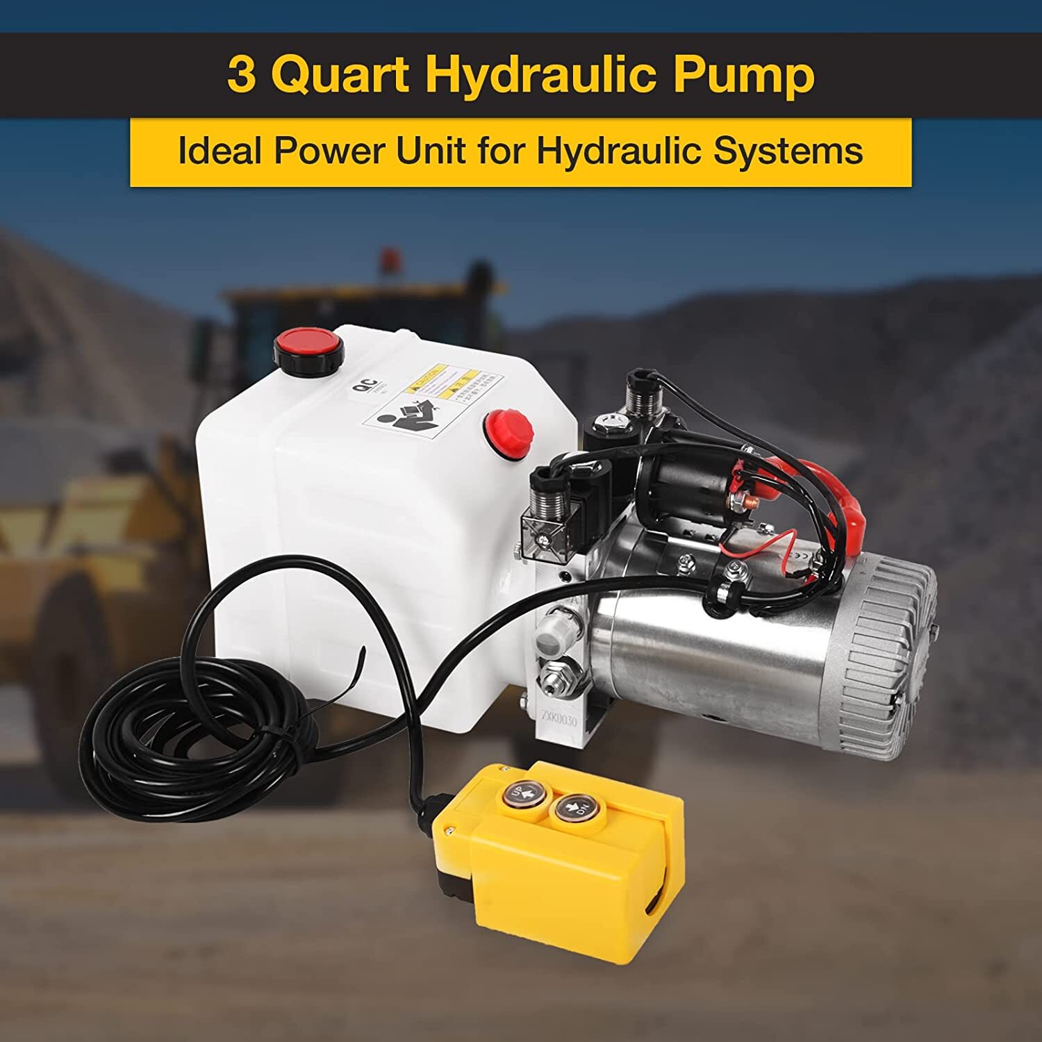 3 Quart Hydraulic Power Unit Pump Double Acting Dump Trailer Lifting Platforms
