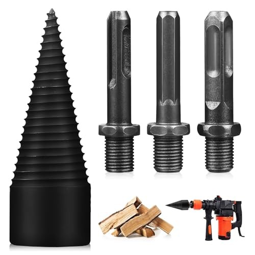 Firewood Log Splitter, Removable Cones Kindling Wood Splitting logs bits