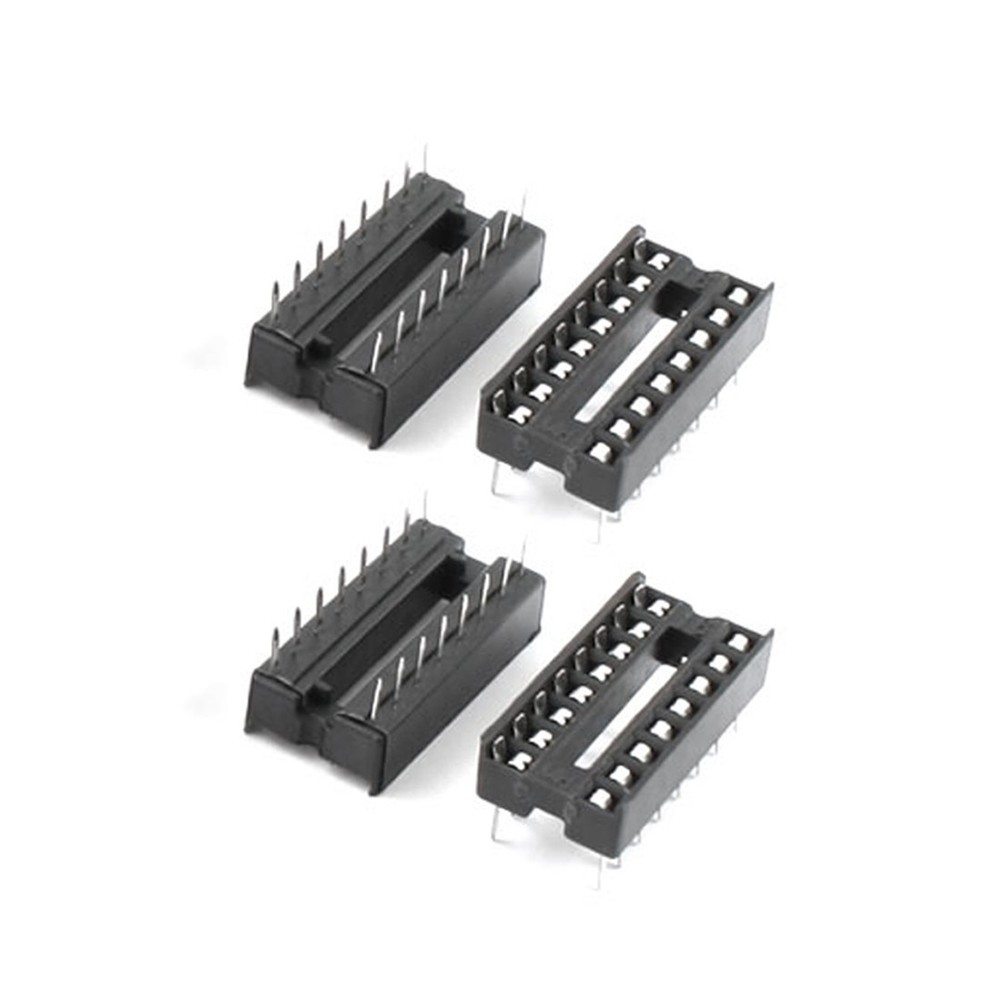 2.54mm PCB Board IC Socket Adapter 2 Row 16-Pin  DIP Solder Type,40 Pcs