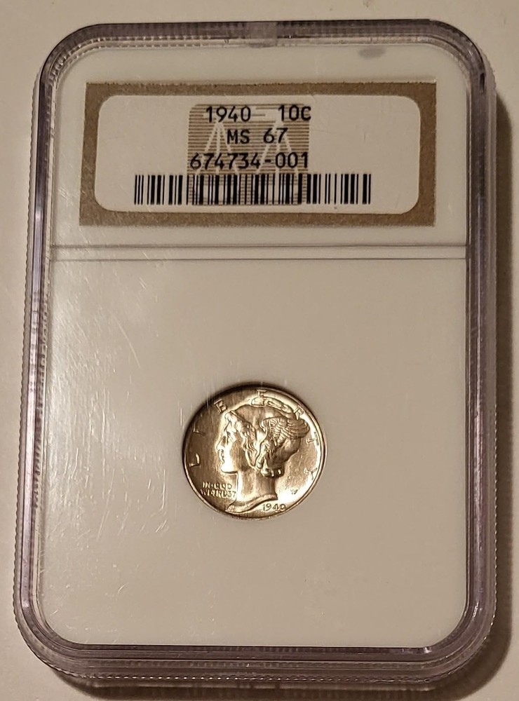 1940 Mercury Dime MS67 NGC