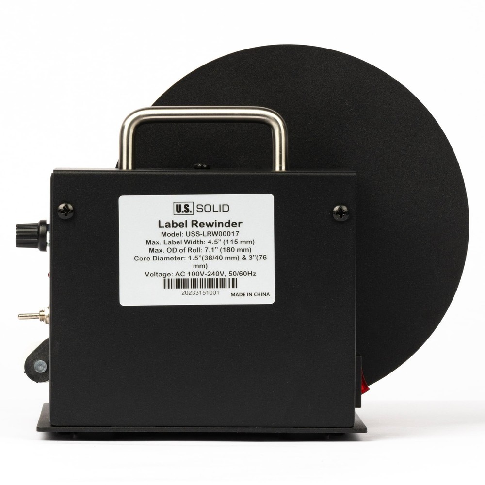 U.S. Solid Automatic Label Rewinder 4.1 in Width 7 in Roll Diameter