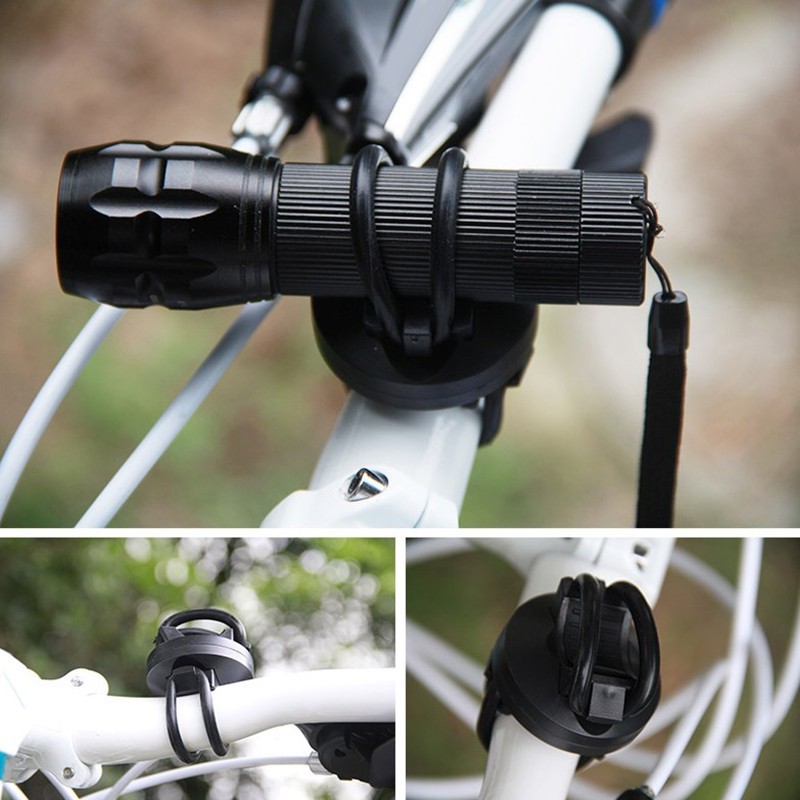 Bicycle Handlebar Light Mount Clip Rotate Support Clamp Bike Flashlight Holder
