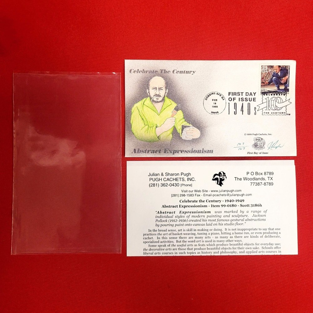 First Day of Issue Abstract Expressionism Stamp Cache Envelope Enclosure