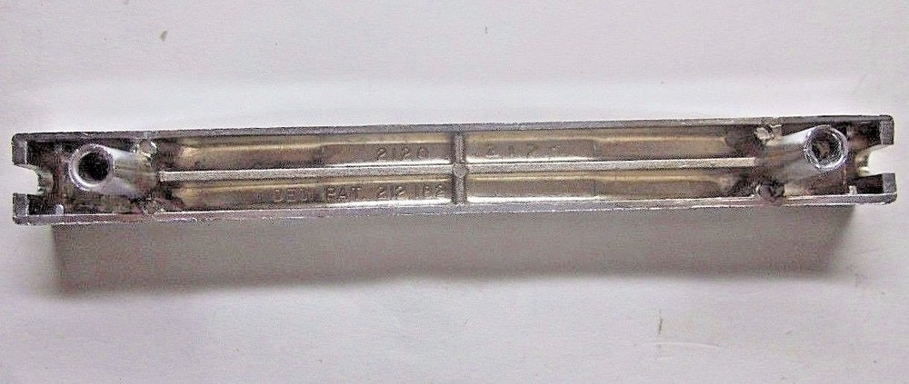 Drawer Cabinet Door Pull Handle Chrome Repurposed Concave Ribbed 4" Centers MCM