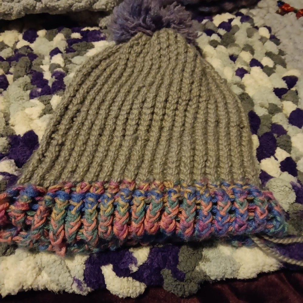 Loom Knitted Hat