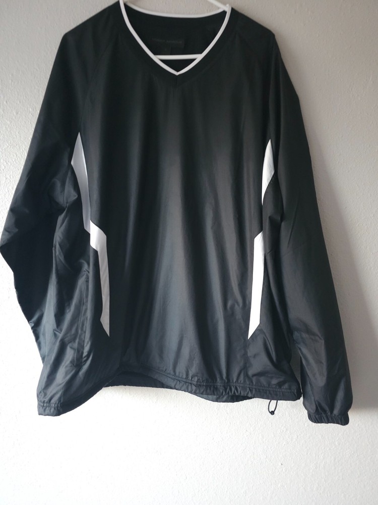 UNDER ARMOUR V NECK PULLOVER SWEATSHIRT SHELL JACKET Sz Mens XL Black