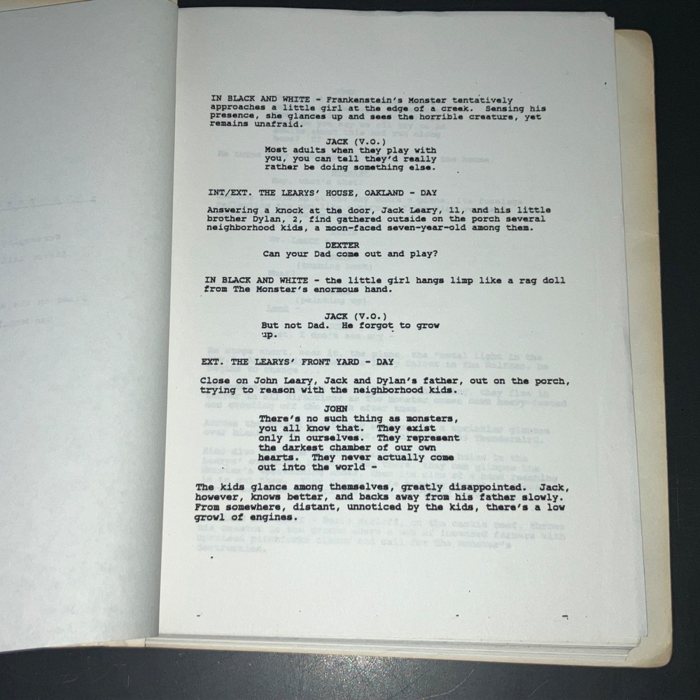 JACK THE BEAR (7/90) Steve Zaillian / Danny DeVito / 1st Draft Agency Script+COA