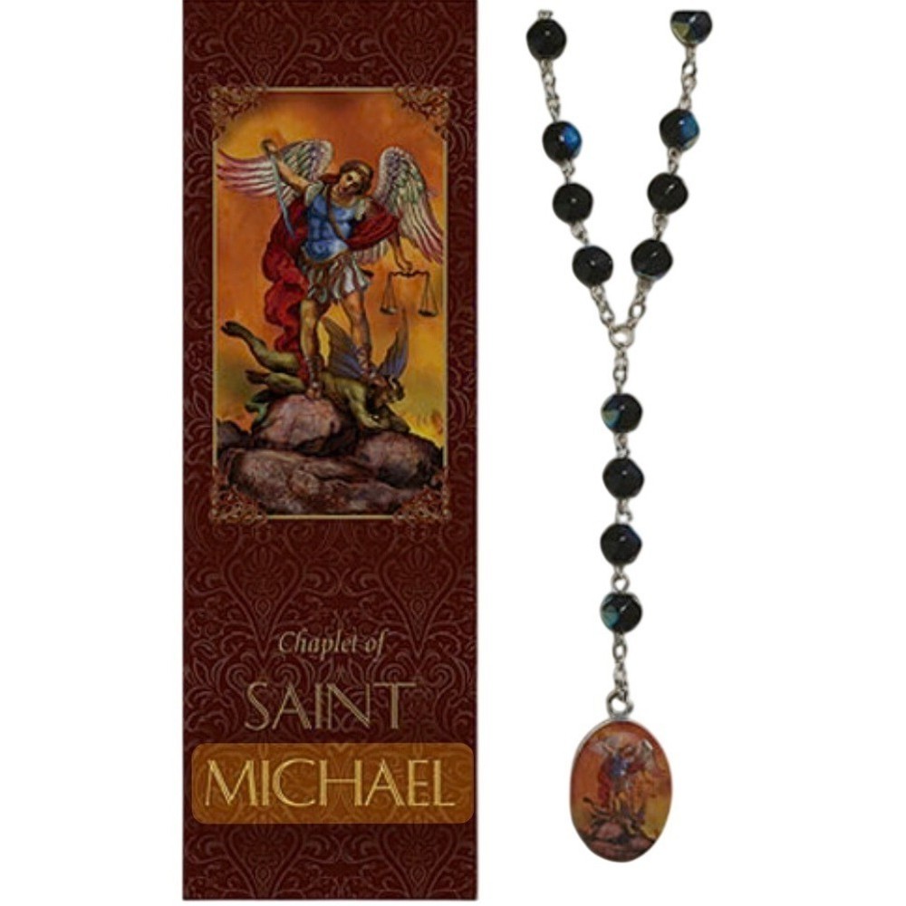 Christian Religious Creed Chaplet of Saint Michael Archangel Prayer Beads Blue
