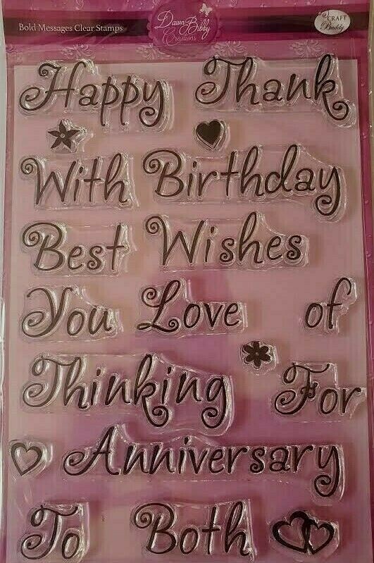 CraftbuddyUS Bold Messages Stamp Set (DBS05)