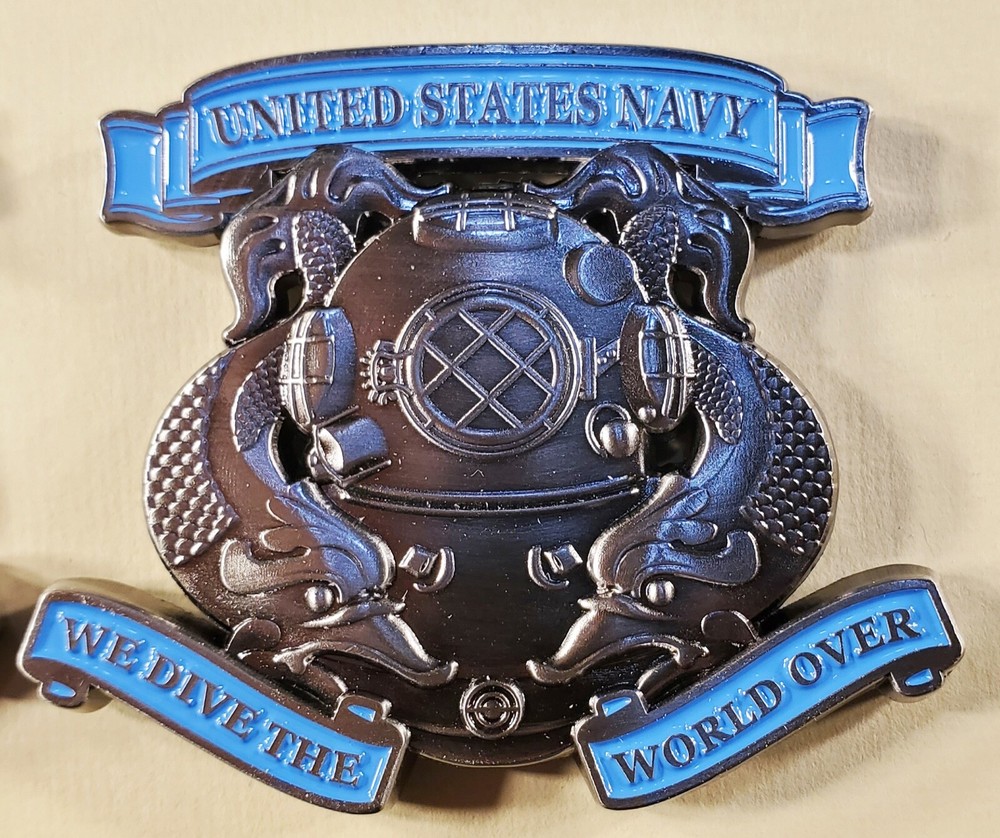 US NAVY FIRST CLASS DIVER 2" COMMEMORATIVE CHALLENGE COIN OCPM 127