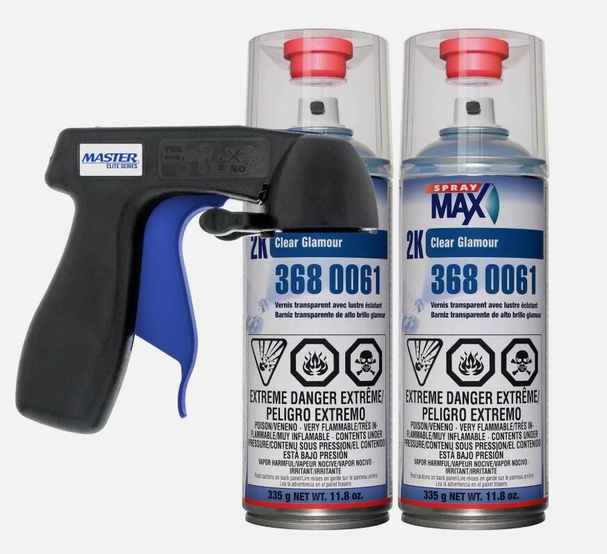 Spraymax 3680061 2K Clear Coat Aerosol Spray Cans -2 Pack-High Gloss Automotive