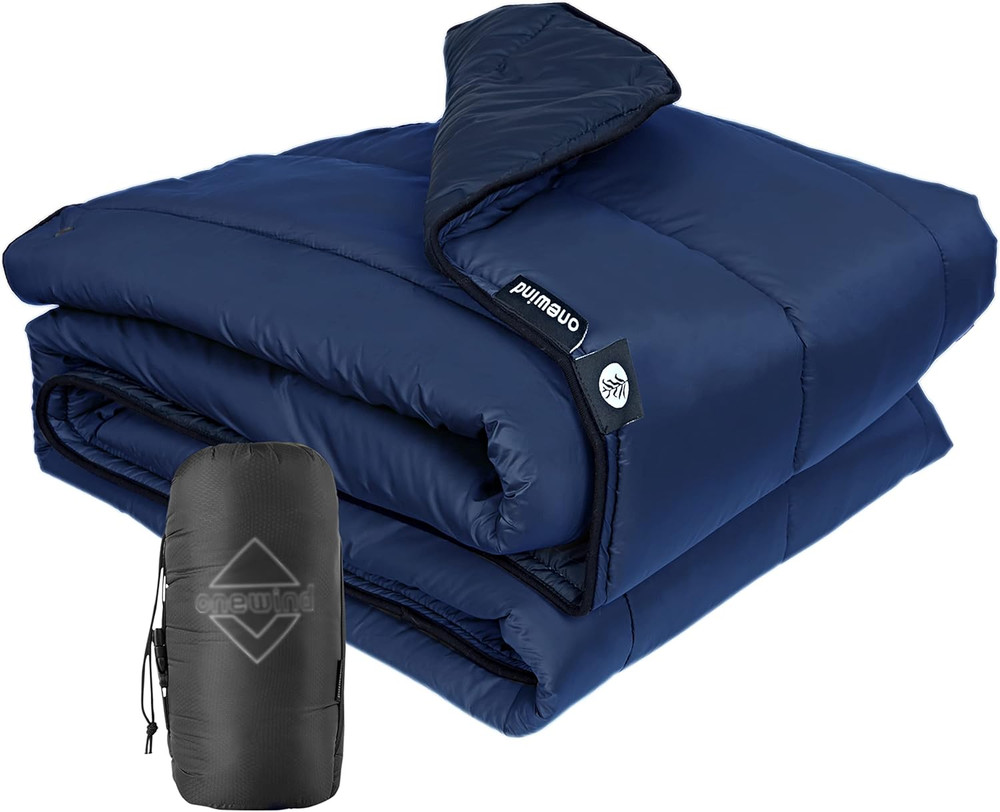 Lightweight Packable Camping Blanket, Warm & Windproof Outdoor Quilt