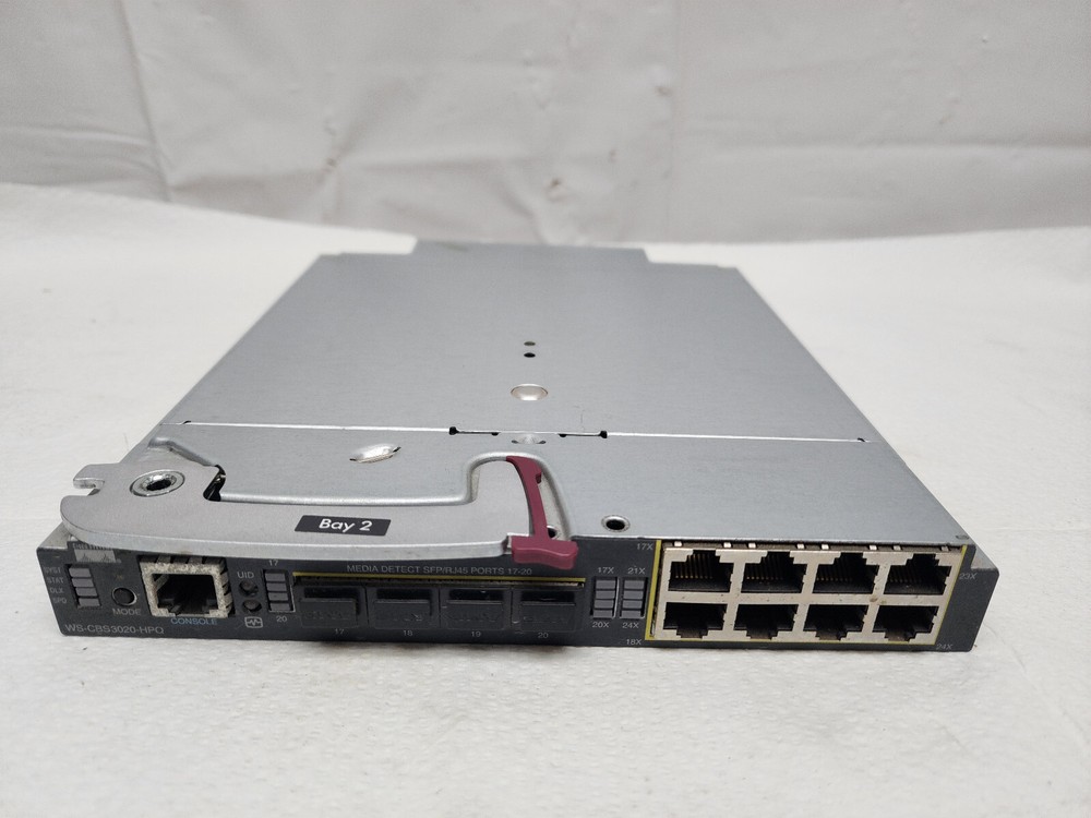 Cisco Catalyst WS-CBS3020-HPQ V02 Blade Switch Module - Good Condition - Used
