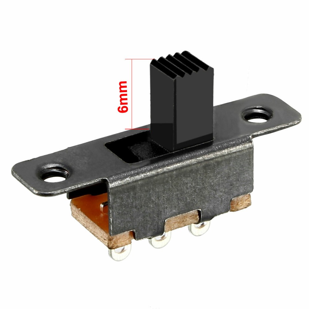 25Pcs 6mm Vertical Slide Switch SPDT 3 Terminals PCB Panel Latching