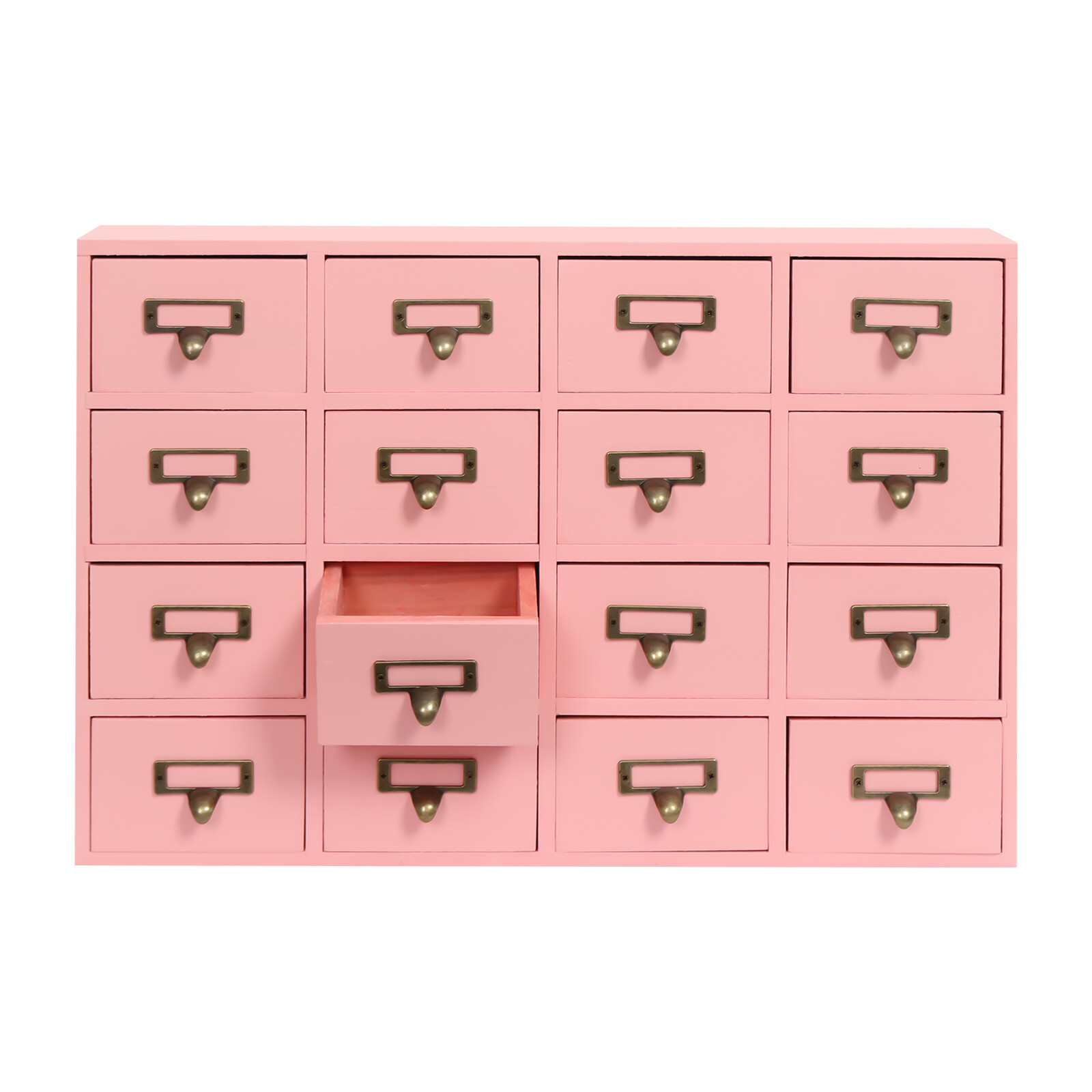 Vintage 4 PCS Drawer Cabinets Pink 64-Drawer Storage Box Storage Cabinet