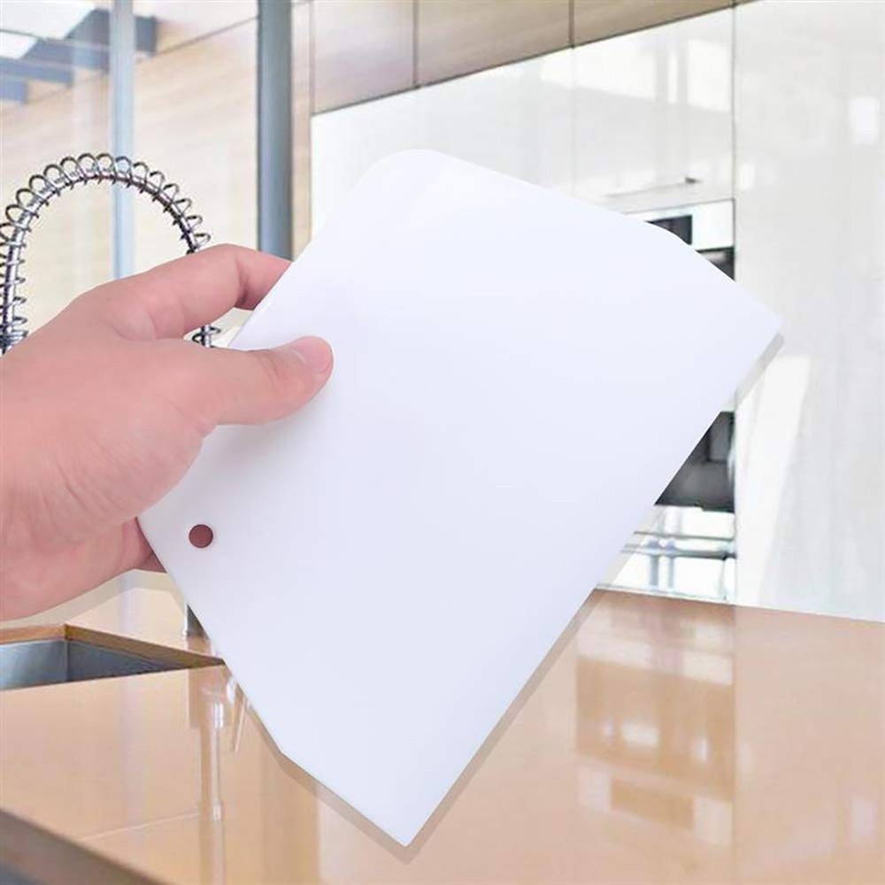 Luckycivia 3-Piece Trapezoidal Plastic Scraper - Multi-Function Kitchen Tool ...