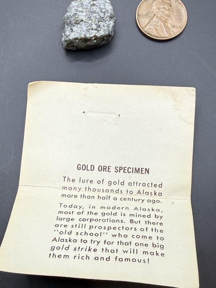 Gold Ore Specimen From Alaska