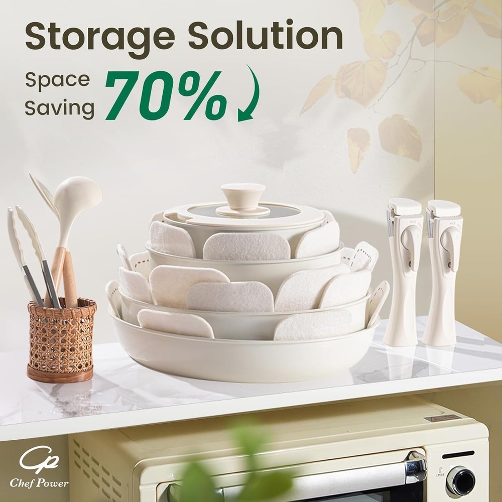 Versatile Kitchen 19-Piece Cookware Set - Induction Compatible & Easy to Clean