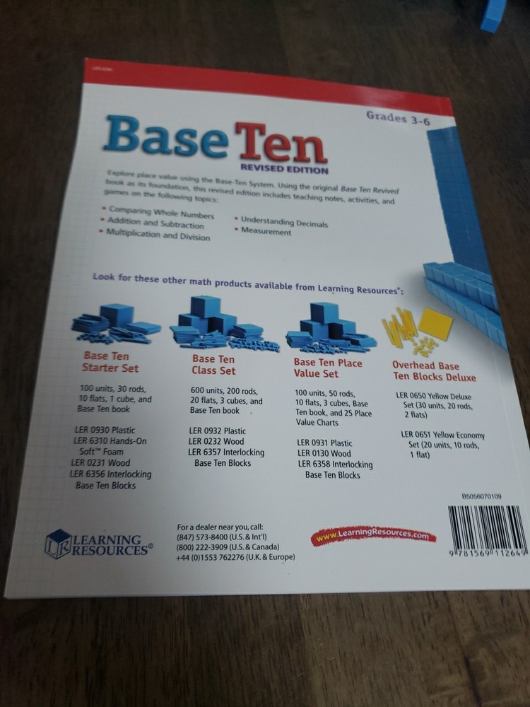 Base Ten Math Blocks Starter Set Learning Resources 141 Pieces Blue Homeschool
