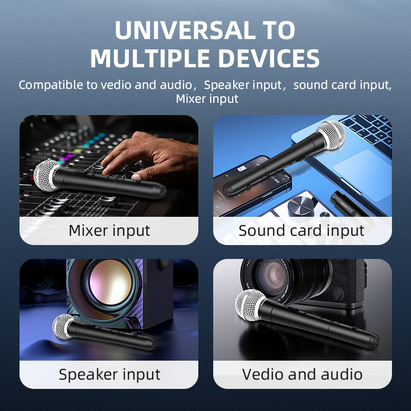 Wireless XLR Microphone Transmitter Receiver, 2.4GHz Plug-on Mic 24bit/192Khz