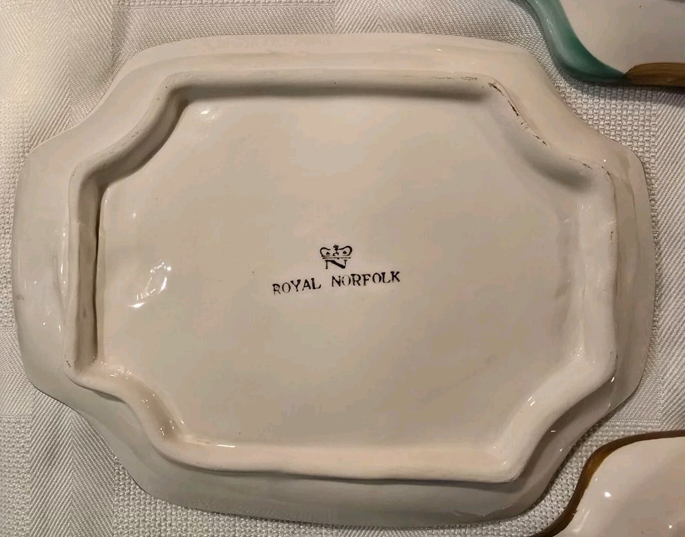 4 Royal Norfolk Spring Rabbit Floral Easter Plates
